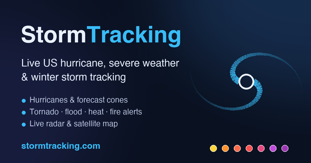 StormTracking share preview — live US & Canada storm tracking